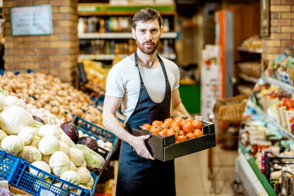 local-shop grocery worker